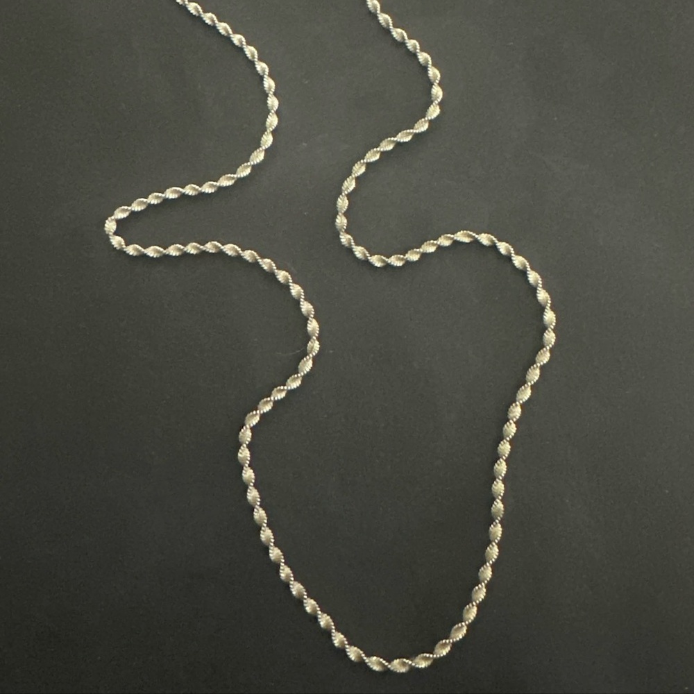 🔥Stamped .925 Sterling Silver Rope Chain OTC Italy 19 Inch Length Necklace🔥